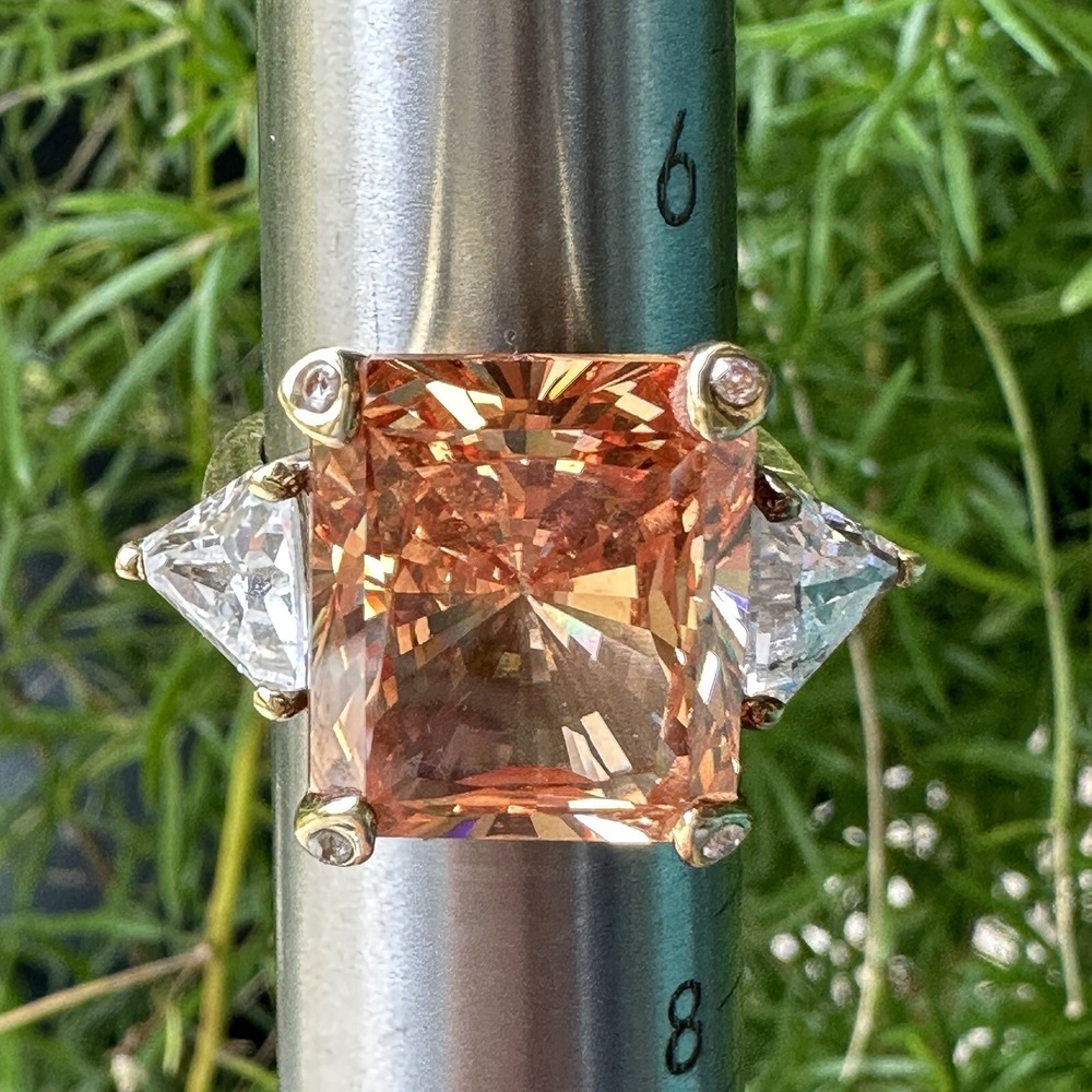 HCR 177 Norma Shearer Ring Women's Size 6.75 Cubic Zirconia 925 Sterling 9.8g